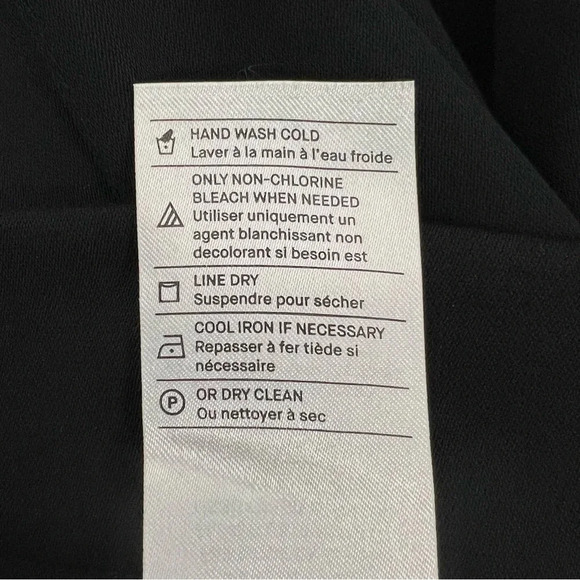 Vince Mid-Rise Tapered Pull-On Pant Straight Cropped Leg Trousers Black Size M - Picture 10 of 11